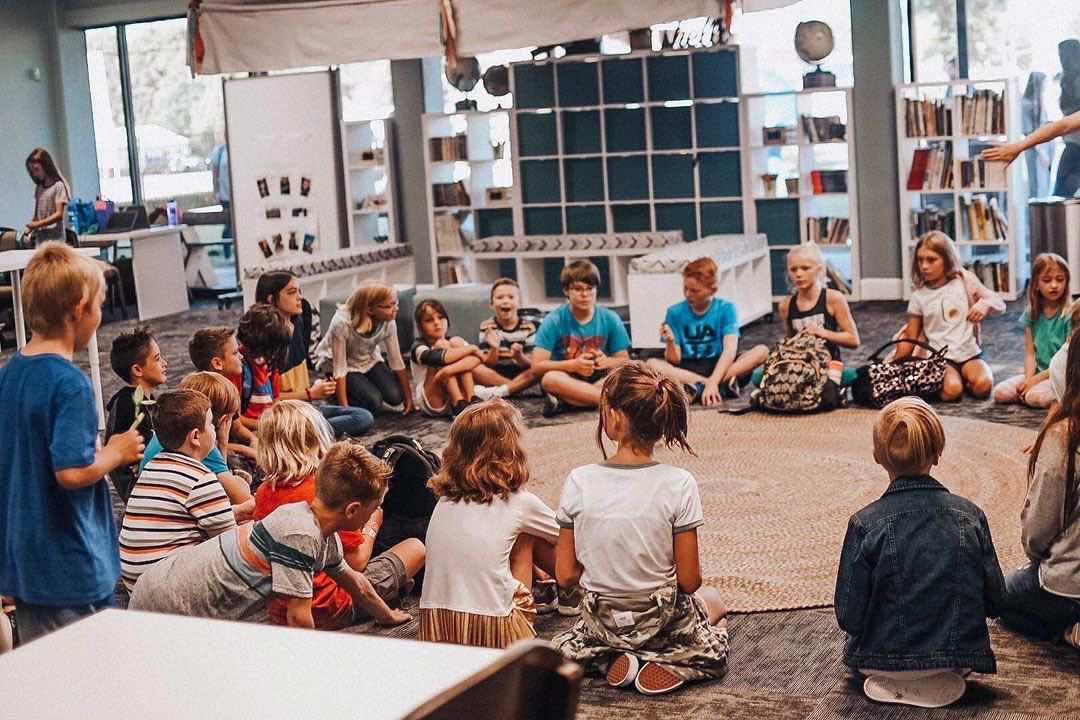 Students in a Socratic discussion