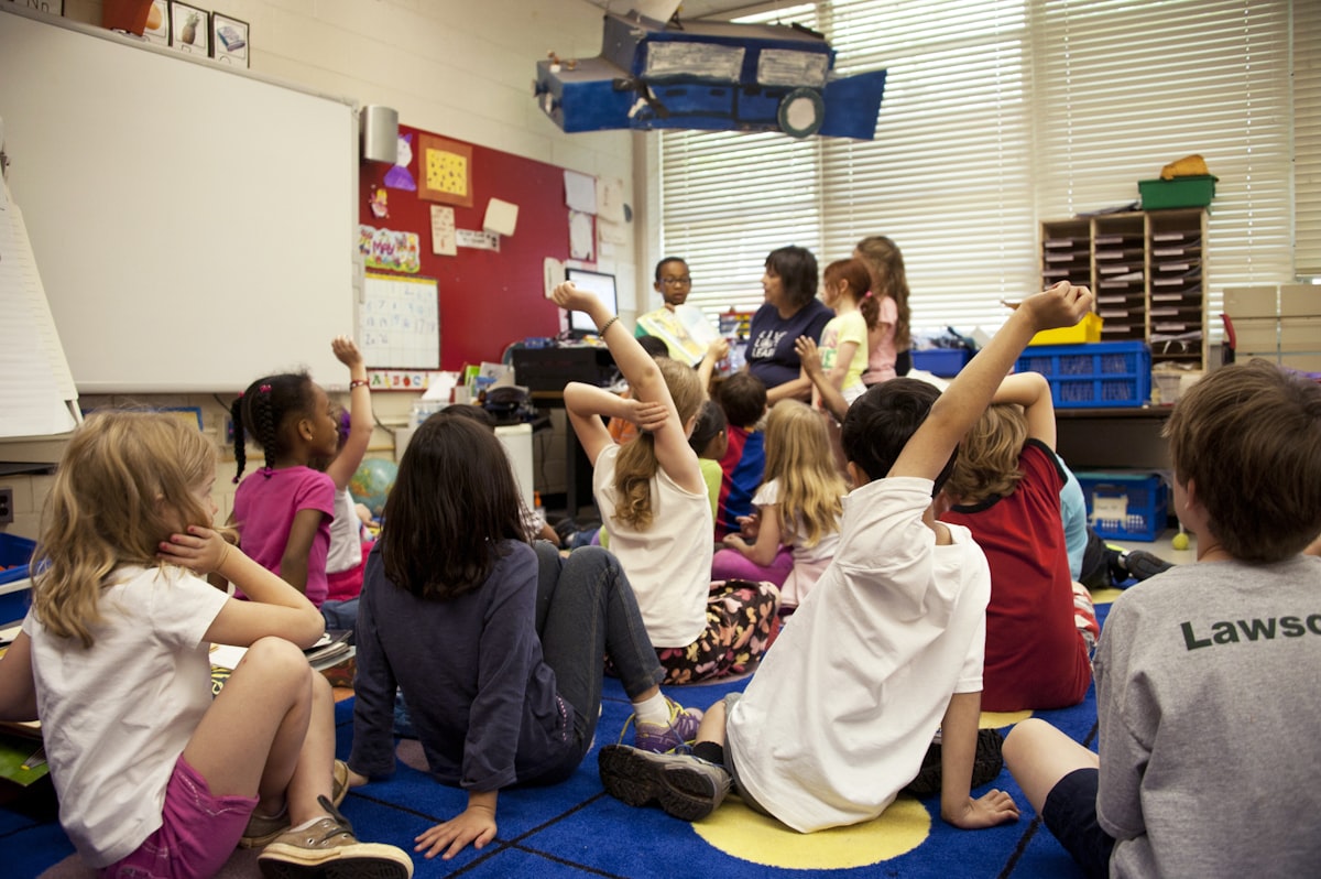 Children of different ages learning together in a studio
